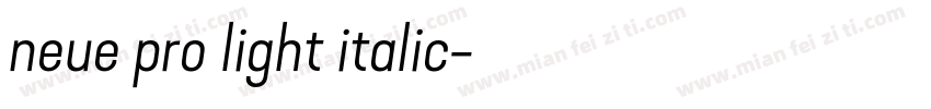 neue pro light italic字体转换
